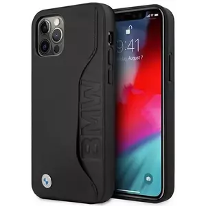 Tok Case BMW BMHCP12LRCSWK iPhone 12 Pro Max 6, 7" black hardcase Leather Signature (BMHCP12LRCSWK) kép