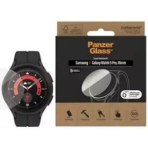 TEMPERED KIJELZŐVÉDŐ FÓLIA PanzerGlass Galaxy Watch Classic 5 Pro 45mm Screen Protection Antibacterial 3676 (3676) kép