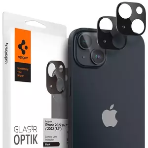 TEMPERED KIJELZŐVÉDŐ FÓLIA COVER FOR SPIGEN OPTIK.TR CAMERA PROTECTOR 2-PACK IPHONE 14/14 PLUS BLACK (AGL05274) kép