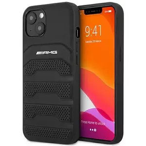 Tok AMG AMHCP14SGSEBK iPhone 14 6, 1" black hardcase Leather Debossed Lines (AMHCP14SGSEBK) kép