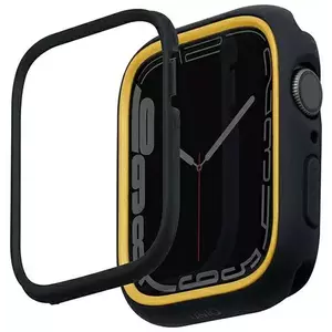 Tok UNIQ Moduo Apple Watch Series 4/5/6/7/8 / SE 44 / 45mm midnight-mustard case (UNIQ-45MM-MDBLKMUS) kép