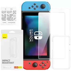 TEMPERED KIJELZŐVÉDŐ FÓLIA Tempered Glass Baseus Screen Protector for Nintendo Switch OLED 2021 kép