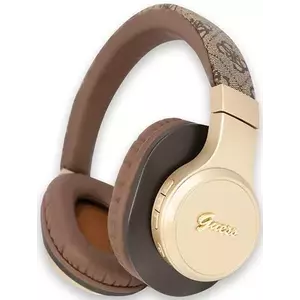 Fejhallgató Guess Bluetooth on-ear headphones brown 4G Script (GUBH604GEMW) kép