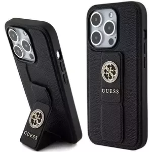 Tok Guess GUHCP15XPGSSADK iPhone 15 Pro Max 6.7" black hardcase Grip Stand 4G Saffiano Strass (GUHCP15XPGSSADK) kép