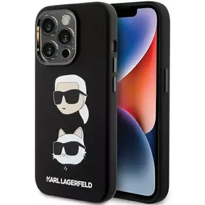 Tok Karl Lagerfeld KLHCP15XSDHKCNK iPhone 15 Pro Max 6.7" black Silicone Karl&Choupette Head (KLHCP15XSDHKCNK) kép