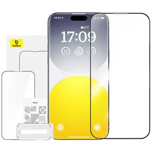 TEMPERED KIJELZŐVÉDŐ FÓLIA Baseus Tempered Glass with Matte Finish Glare Repelling iPhone 15 ProMax kép