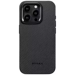 Tok Pitaka MagEZ Pro 4 600D case, black/grey twill - iPhone 15 Pro Max (KI1501PMPA) kép