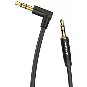 Kábel Vention 3.5mm Male to 90° Male Audio Cable 1m BAKBF-T Black kép