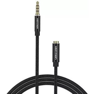 Kábel Vention TRRS 3.5mm Male to 3.5mm Female Audio Extender 1m BHCBF Black kép