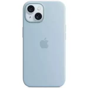 Tok Apple iPhone 15 Silicone Case with MS - Light Blue kép