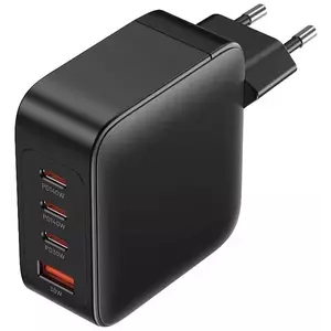 Töltő Vention, Wall charger, FEIB0-EU, 3xUSB-C, USB-A, 140W/140W/30W/18W, GaN (black) kép