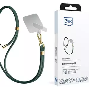 3MK EasyClip Dark Green (gold) phone lanyard kép