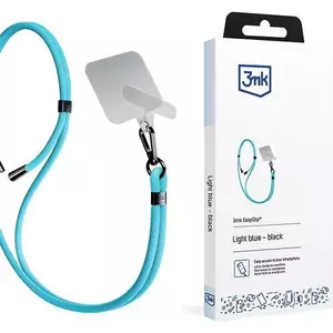 3MK EasyClip Light Blue (black) phone lanyard kép