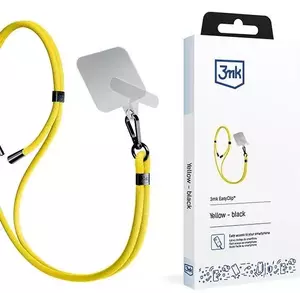 3MK EasyClip Yellow (black) phone lanyard kép