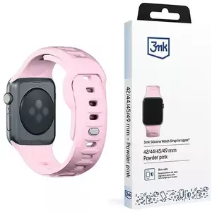 Óraszíj 3MK Silicone Watch Strap Powder Pink for Apple Watch 42/44/45/49 mm kép