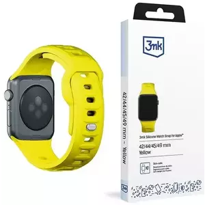 Óraszíj 3MK Silicone Watch Strap yellow for Apple Watch 42/44/45/49mm kép