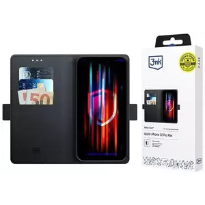 Tok 3MK Wallet Case iPhone 12 Pro Max 6.7" black kép