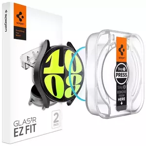 TEMPERED KIJELZŐVÉDŐ FÓLIA Spigen Glass tR EZ Fit 2 Pack , transparency - Samsung Galaxy Watch7 (44mm) (AGL08493) kép