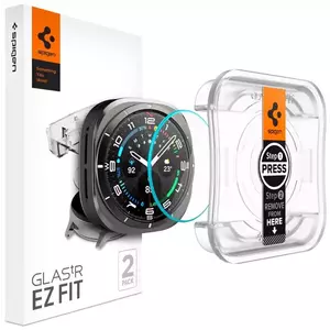 TEMPERED KIJELZŐVÉDŐ FÓLIA Spigen Glass tR EZ Fit 2 Pack , transparency - Samsung Galaxy Watch Ultra (AGL08349) kép