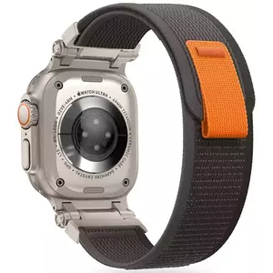 Óraszíj TECH-PROTECT NYLON DELTA APPLE WATCH 4 / 5 / 6 / 7 / 8 / 9 / SE / ULTRA 1 / 2 (42 / 44 / 45 / 49 MM) BLACK/ORANGE (5906302310579) kép