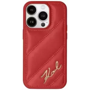 Tok Karl Lagerfeld KLHCP15LPQDSMGR iPhone 15 Pro 6.1" red hardcase Diagonal Quilted Script (KLHCP15LPQDSMGR) kép