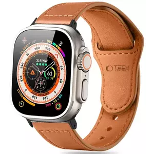 Óraszíj TECH-PROTECT NATURALFIT APPLE WATCH 4 / 5 / 6 / 7 / 8 / 9 / SE (38 / 40 / 41 MM) BROWN (5906302312641) kép