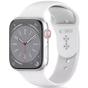 Óraszíj TECH-PROTECT SILICONE APPLE WATCH 4 / 5 / 6 / 7 / 8 / 9 / SE (38 / 40 / 41 MM) WHITE (5906302310111) kép