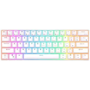 Billentyűzet Royal Kludge RK61 RGB Mechanical Keyboard, Brown Switch (White) kép