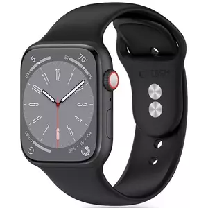 Óraszíj TECH-PROTECT SILICONE APPLE WATCH 4 / 5 / 6 / 7 / 8 / 9 / SE (38 / 40 / 41 MM) BLACK (5906302310104) kép