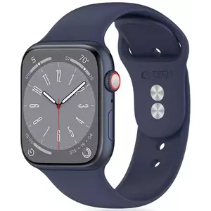 Óraszíj TECH-PROTECT SILICONE APPLE WATCH 4 / 5 / 6 / 7 / 8 / 9 / SE / ULTRA 1 / 2 (42 / 44 / 45 / 49 MM) MIDNIGHT BLUE (5906302310067) kép