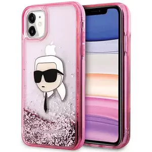 Tok Karl Lagerfeld KLHCN61LNKHCP iPhone 11/ XR pink hardcase Glitter Karl Head (KLHCN61LNKHCP) kép