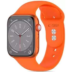 Óraszíj TECH-PROTECT SILICONE APPLE WATCH 4 / 5 / 6 / 7 / 8 / 9 / SE (38 / 40 / 41 MM) BRIGHT ORANGE (5906302310197) kép