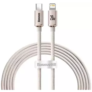 Kábel Baseus Crystal Shine USB-C to iP Cable, 20W, 2m (Pink) kép