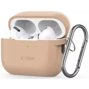 Tok TECH-PROTECT SILICONE HOOK APPLE AIRPODS PRO 1 / 2 CAFE LATTE (5906302313280) kép