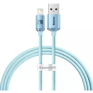 Kábel Baseus Crystal Shine USB to iP Cable, 2.4A, 1.2m (Blue) kép