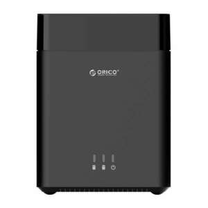 Orico Külső HDD tároló 3.5" - DS200C3-EU-BK (2 fiók, USB-C 3.1 Gen1, Max.: 2x16TB, fekete) kép