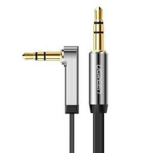 Ugreen lapos ferde kábel AUX audio kábel 3, 5 mm-ES mini jack 0, 5 m fekete (AV119 10596) kép