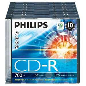 Philips CD-R 80 52x vastag tok 1db/cs (1-es címke) PH778176 / CPHN kép