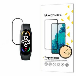 Wozinsky Full Glue Xiaomi Mi Band 7 black tempered glass kép