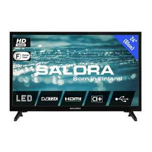 Salora LED HD TV, 24HL110, 61 cm, HDMI csatlakozás, CI+ 1.3 slot, 2D/3D fésűszűrő technológia, Edge LED, Dolby Digital, lapos képernyő, 1366 x 768, fekete kép