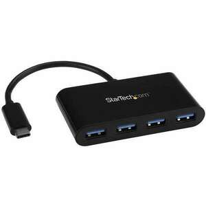 StarTech.com USB Type C 4 portos USB 3.0 Hub fekete (HB30C4AB) (HB30C4AB) kép