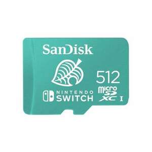 Sandisk 00186522 512GB SD micro (SDXC Class 10 UHS-I U3) Nintendo Switch memória kártya kép