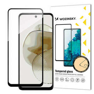 Durable Wozinsky Full Glue Tempered Glass for Motorola G73 Full Screen with Frame - Black kép