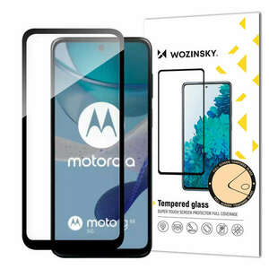 Durable Wozinsky Full Glue Tempered Glass for Motorola G53 Full Screen with Frame - Black kép