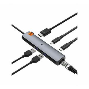 Spigen Pro Multi Hub, szürke (6 Port) PD2302 kép