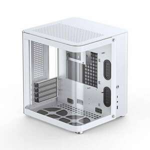 Jonsbo TK-1 2.0 White táp nélküli ablakos Micro-ATX ház fehér kép