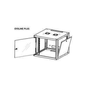 Legrand EVO16U6060P Evoline+ 19" 16U 600x600mm levehető oldallapos üvegajtós egyrészes fali rack szekrény kép