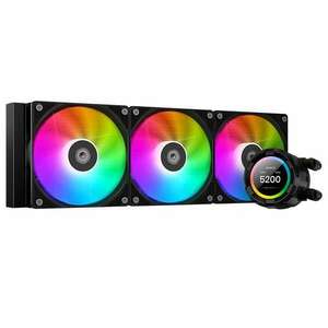 ID-Cooling CPU Water Cooler, Space SL360 XE (35, 2dB; max. 129, 39 m3/h; 3x12cm, A-RGB LED, fekete) kép