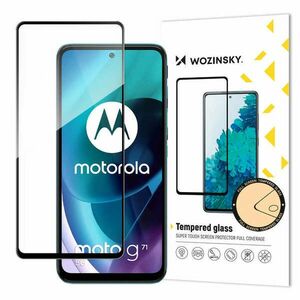 Wozinsky Tempered Glass Full Glue Super Tough Screen Protector Full Coveraged with Frame Case Friendly for Motorola Moto G71 5G black kép