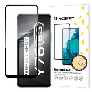 Wozinsky Tempered Glass Full Glue Super Tough Screen Protector Full Coveraged with Frame Case Friendly for Vivo Y76 5G / Y76s / Y74s black kép